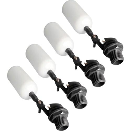 4Pcs 1/2 Inch Mini Stable Float Ball Valve with Adjustable Arm Automatic Fill Feed Humidifier Tank Water for Aquariums