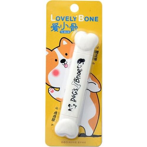 5MM Cute Bone Shaped Student Correction Tape Writing Correct Tools, 2 In 1 Double Head Dots Glue Altered Tape Corrector Gifts