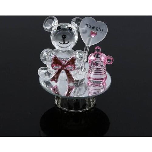 50PCS Crystal Bear Nipple Baptism Baby Shower Souvenirs Party Christening Giveaway Gift Wedding Favors and Gifts For Guest
