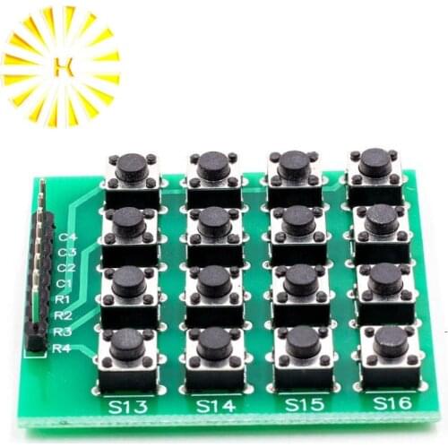 8pin 4x4 4*4 Matrix 16 Keys Button Keypad Keyboard Breadboard Module Mcu for arduino Diy Kit