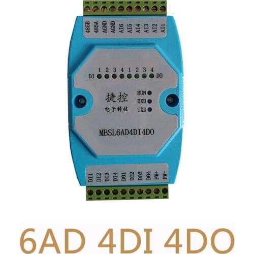 6AD/4DI/4DO Road 0-20mA Analog input 4 Road digital output Module MODBUS communication RS485 data acquisition isolation