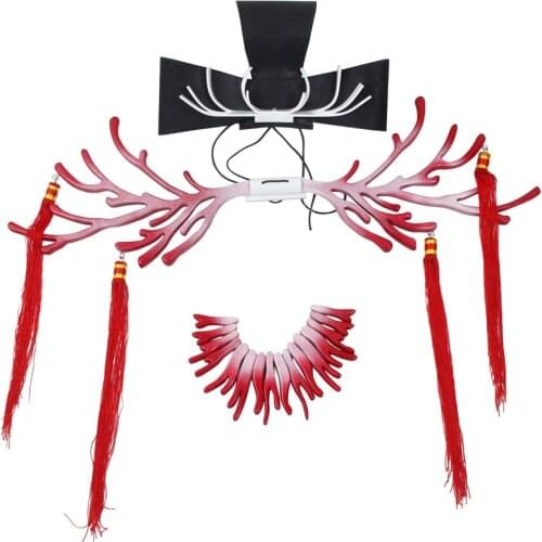 Anime XxxHolic Ichihara Yuko Necklace and Headwear Cosplay Prop Christmas Decorative Accessories Stage Performance Props