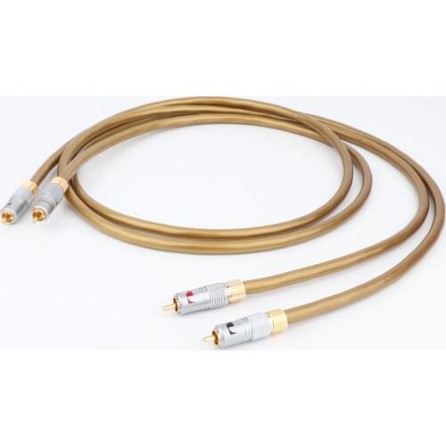 Hifi audio RCA cable HEXLINK GOLDEN 5C audio cable Amplifier CD DVD player Speaker Hi-end RCA to RCA interconnect cable