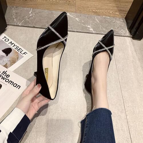 Brand Pumps Patent Leather Fashion Thin Heels Pointed Toe Working Spring Shoes Design Sexy Dress High Heel Ladies Party Shoes