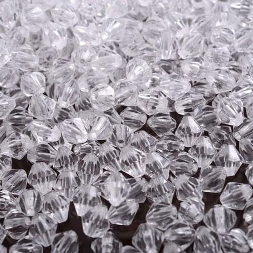 4-16mm/10-200pcs Hot Acrylic Beads With Hole Transparent Diamond Shape Loose Spacer Beads For Necklace Diy Bracelet Accessories