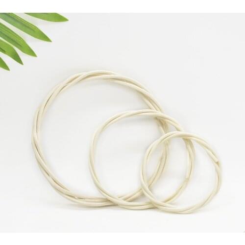 9cm/12cm/16cm Rattan Circle White Rattan Decorative Flowers Wreaths Autumn Decoration for Home Decor Wedding Holiday Supplies