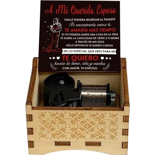 Wooden Music Box Childrens Toys Halloween Christmas Gift Birthday Gift Gift Music Box for Daughter Son