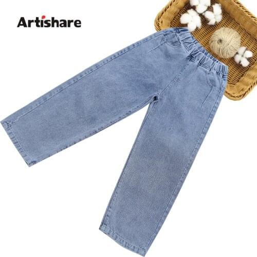 Jeans Girl Solid Color Childrens Jeans For Girls Casual Style Childrens Jeans For Girl Teenage Childrens Clothes