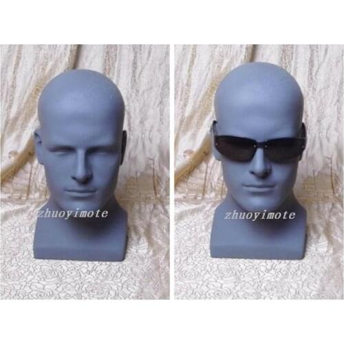 Fiberglass male mannequin dummy head for hat/ wig/ sunglass display manikin heads