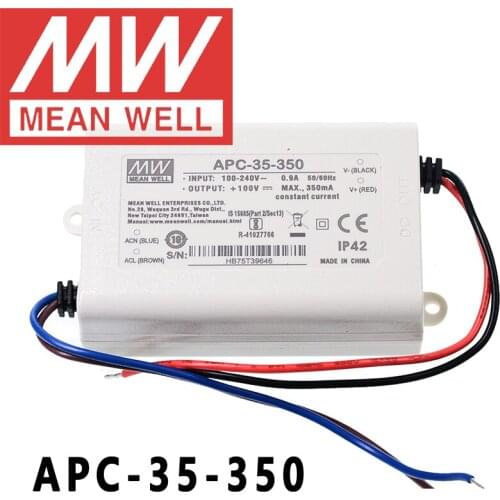 Original Mean Well APC-35-350 meanwell 350mA Constant current 35W Single Output LED Switching Power Supply