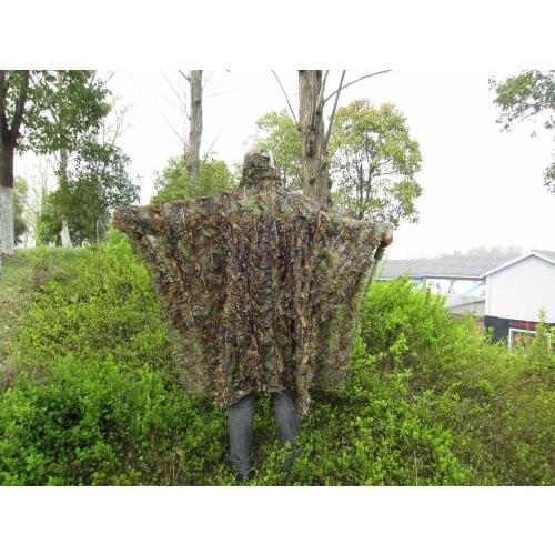 Outdoor Cloak dress Hunting clothes New 3D maple leaf Bionic Ghillie Yowie sniper birdwatch airsoft Camouflage Clothing jacket