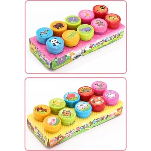 Red Stamp Photo Album Decor Child Cute Panda 1 Box Scrapbooking Round Multicolor Fun Reward Toy DIY Scrapbook