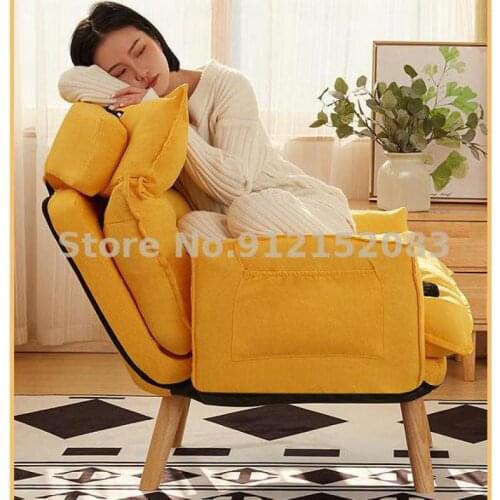 Lazy sofa balcony lounge chair bedroom single small sofa small apartment living room folding lounge chair small sofa chair