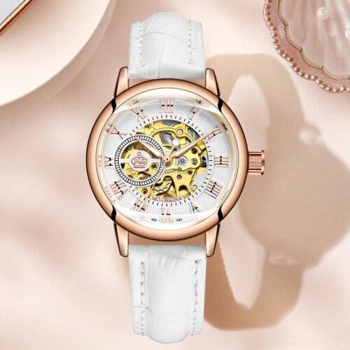 MG．ORKINA MG Women's Skeleton Watch