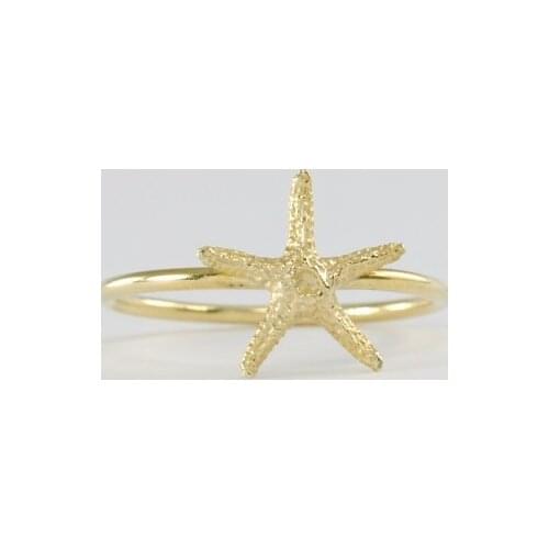 Fashionable and lovely starfish ring, beautiful Marine life ring, ring for women