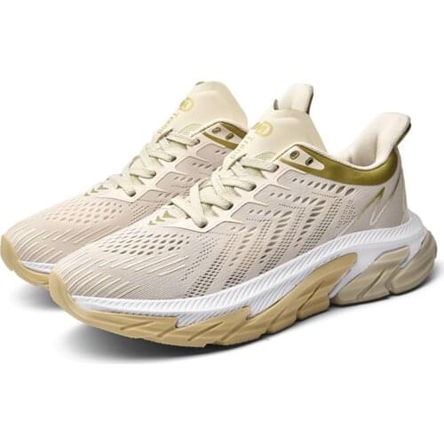 Men Sports Shoes Mens Thick Sole Anti-slip Wear-resistant Sneakers Fashion Color Matching Mesh Breathable Light Running Shoes