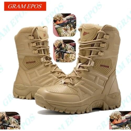 New Winter Autumn Men Military Boots Quality Special Force Tactical Desert Combat Ankle Boats Army Work Shoes Leather Snow Boots