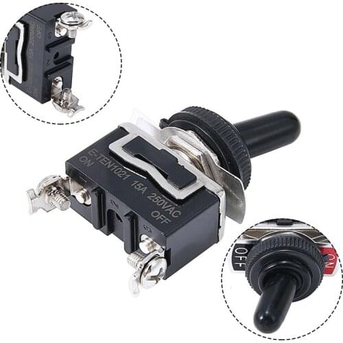 New 12V Toggle Switch Heavy Duty On Off Small SPST Toggle Switch Miniature + Waterproof Cover