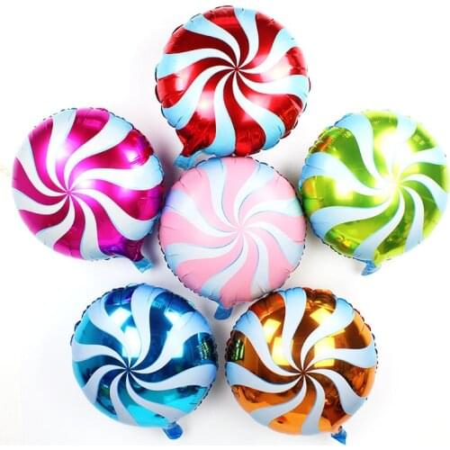 New 18-inch Windmill Lollipop/nine Word Circle Lollipop Shape Aluminum Foil Balloon Baby Birthday Party Decoration Balloon