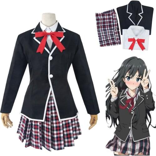New Anime Yukinoshita Yukino Cosplay Costume My Youth Romantic Comedy Is Wrong Skirt Suit Girls School Uniforms Jyoshi koukousei