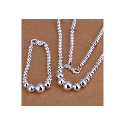 Wholesale! Fashion jewelry, N925 Silver color Bracelet + Earrings sets, HS204