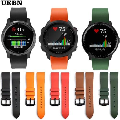 UEBN Fluorine Rubber Strap for Garmin Active Strap Bracelet for Garmin vivoactive 4 vivoactive 3 Venu Sq move 3 Watchbands
