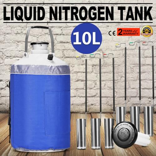 10L nitrogen tank LN2 bottle tank container freeze Dewar Cryogenics