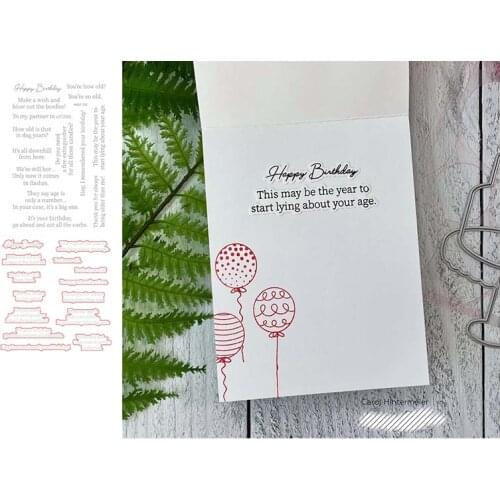 Wish Letters Words Metal Cutting Dies and Clear Rubber Stamps for Scrapbooking Craft Stencil Seal Sheet Decor Embossing Template