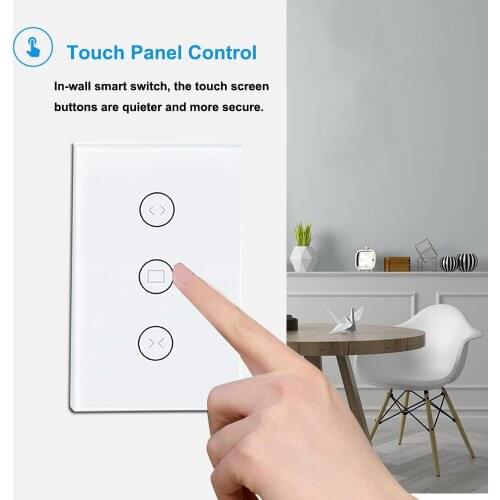 Voice Control WiFi Smart Curtain Switch for Electric Motorized Curtain Blind Roller Shutter Works with Alexa and Google Home