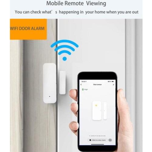 Smartlife WIFI Door Sensor Wireless Window Detector App Notification Open Closed Detector Smart Home Independent Security Alarm