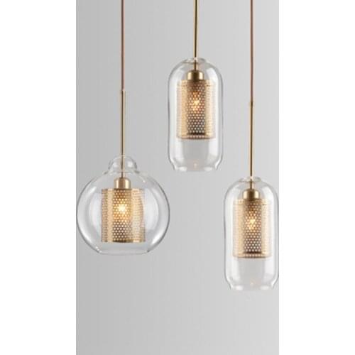 Lamp Glass Bulb Pendant Light Master Bedroom Luminaria De Teto Pendente Vintage Art Deco Vintage Industrial Pendant Nordic Loft