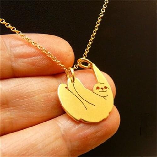 10pcs-Hot Selling Super Cute Animal Necklace Jewelry.Sloth Bear Handmade Necklace Hanging Sloth Bear Necklace Gift for friends