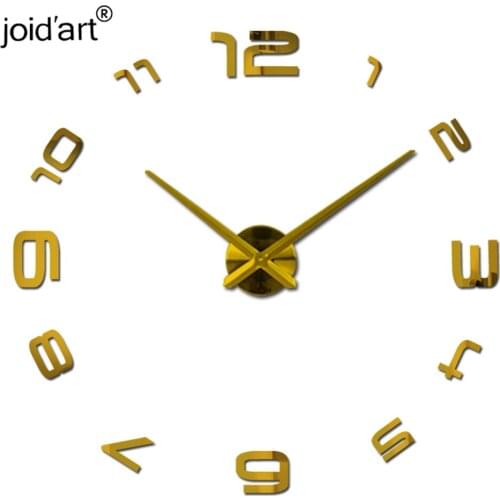 2018 HOT 3d diy Acrylic miroir wall stickers clock watch clocks Quartz Modern reloj de pared home decoration new