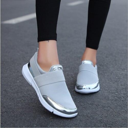 2020 New Spring Women Slip On Loafers Ladies Casual Comfortable Flats Female Breathable Stretch Cloth Shoes Fashion Zapatillas