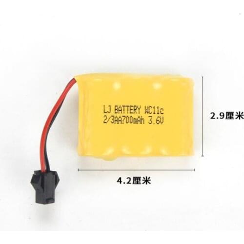 MasterFire 2/3AA 3.6V 700mah NI-CD Battery Remote deformation car Electric toys robot rechargeable batteries with SM-2P Plug