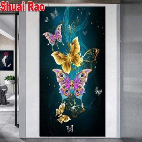 Large Diamond Embroidery Butterfly,Full Square/Round Resin Drill Diamond Painting cross stitch Animal,home Art