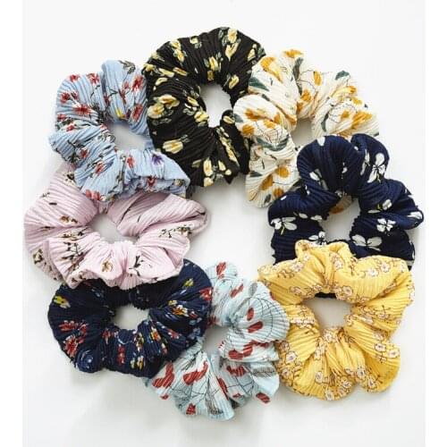 Large Fluffy Chiffon Flower Hair Scrunchy Crumple Accessories For Female Hair Scrunch Korea Style Schrunchy Head Tie