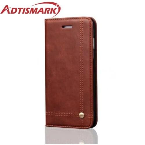 Phone Cases Original Brand Genuine Leather Magnet Auto Flip Wallet Case Cover for iphone 5 5se 6 6s 6plus 7plus 7 8 8 plus