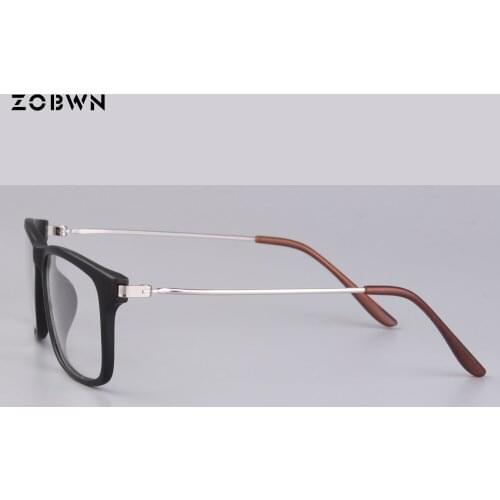 Black optical glasses for old man can put reading lens square style очки женские lunette de vue homme steel wire temples Marcos