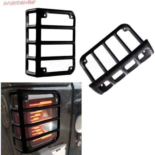 Black Tail Light Guard Cover Protector Mount Bracket Rear Cover Guards For Jeep Wrangler JK & Unlimited JK 07-16 Accessories