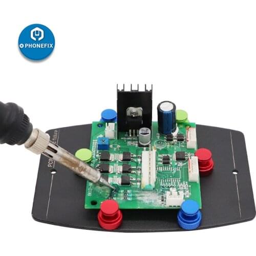 PCB Board Holder 6pcs Magnetic Pins Circuit Board Soldering Platform PCB Board Repair Clamp Groove Fixture