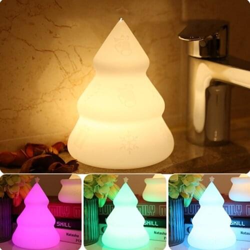 Toddler Silicone Night Light Cute LED Xmas Santa Shaped 1W Night Light with Touch Sensor Portable for Christmas Gift