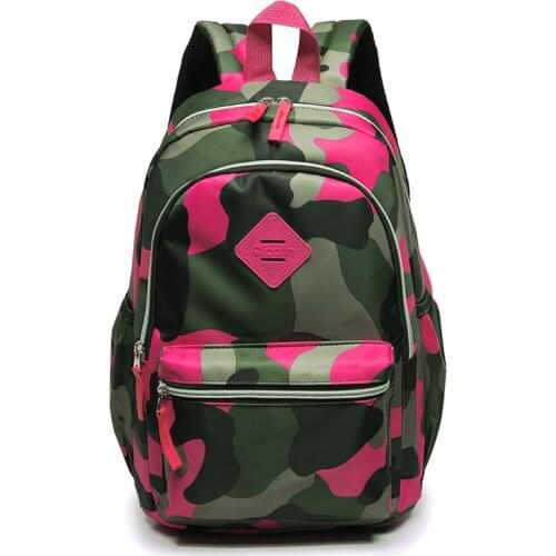 Camouflage Kid School Backpack Waterproof Nylon School Bags Children Bookbag Travel Backpack Bags For Cool Boy And Girl