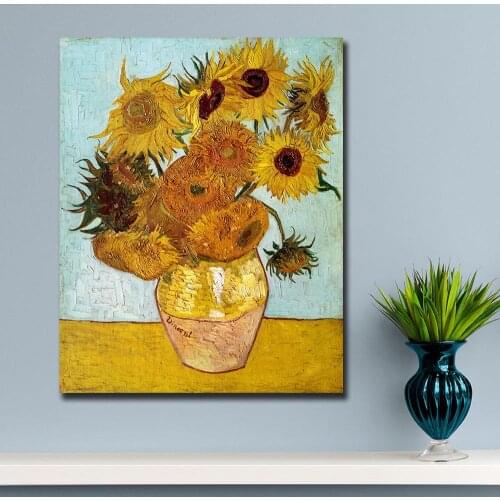 Wall Art Sunflowers 3 by Vincent Van Gogh Canvas Painting For Living Room Home Decoration Oil Painting On Canvas Wall Painting