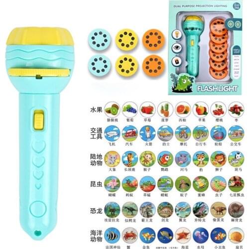 New Childrens Flashlight Projector Night Light 48 Patterns Switching Baby Educational Toys Before Going To Bed Childrens Gifts