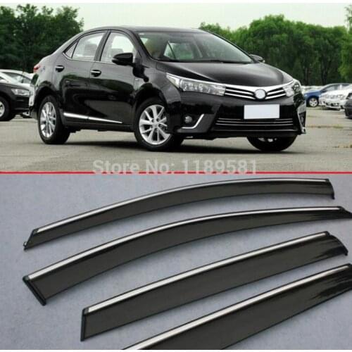 Window Wind Deflector Visor Rain/Sun Guard Vent For Toyota Corolla 2014 2015 2016