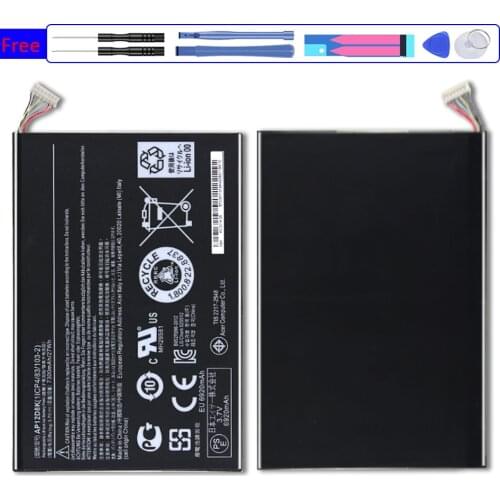 Tablet Battery AP12D8K for ACER Iconia Tab A3-A10 A3-A11 W510 W510P 3.7V 7300MAH 27WH with Track Code