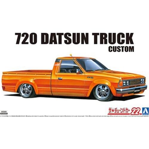 1/24 AOSHIMA plastic assembly car model toy 720 Datsun Truck Custom 1982 static model adult collection DIY assembly kit #05840