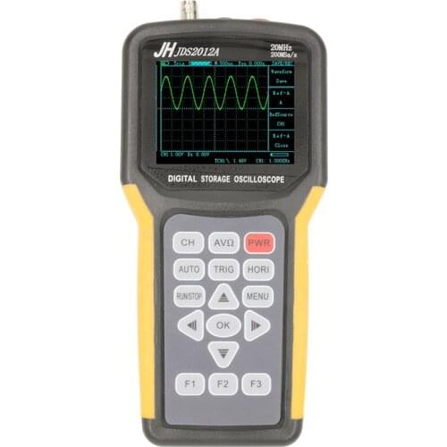 Portable Digital Handheld Storage Oscilloscope JHJDS2012A factory Oscilloscope With 1CH 20M 200MSa/S
