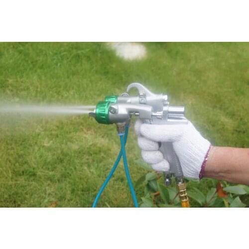 SAT1189 two double nozzle set spray on chrome good heat resistant lvlp paint spray guns